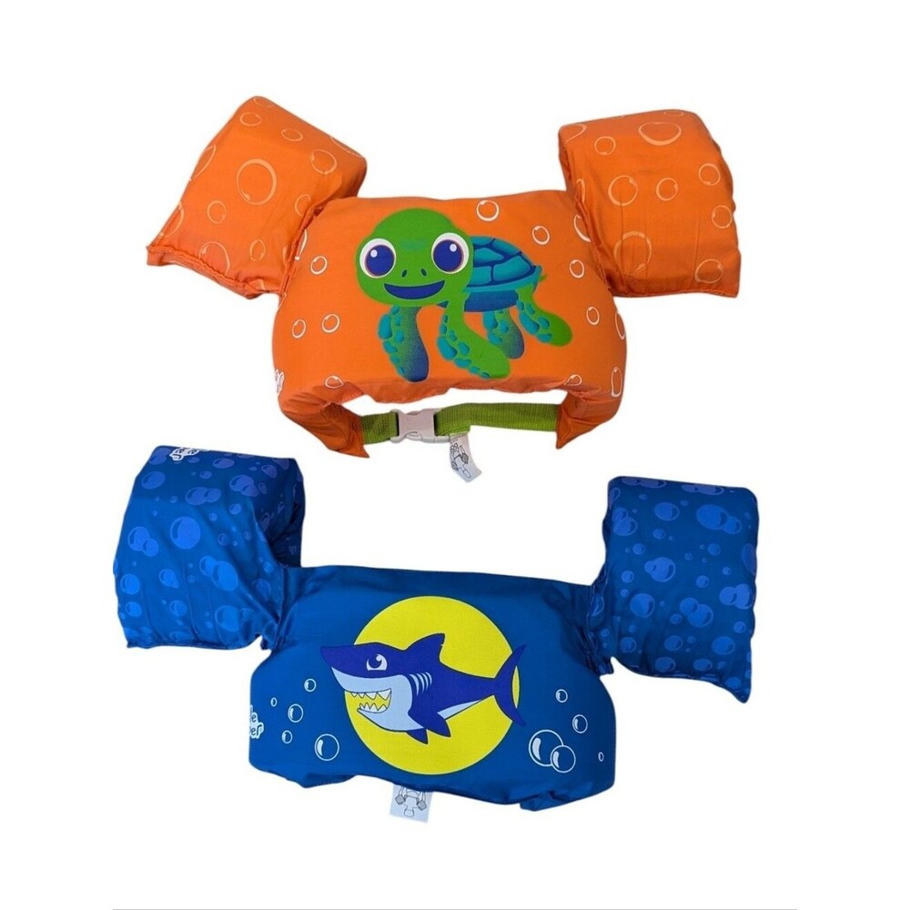 Puddle Jumpers Kids Set Bundle Lot Of 2 Orange Blue Toddler Boy Girl Swimming